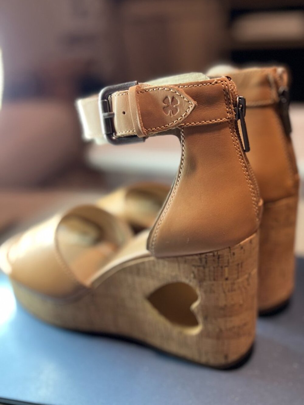 LUCKY BRAND  Women's Heart Sculpted Boho Wedge Sandals Size 7.5 Brand New